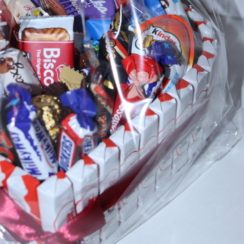 Photo coupée de moitié de la box cœur