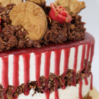 Détail d'un entremets en forme de cœur