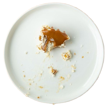 Mini gâteau glacé au spéculos à 3/4 mangé