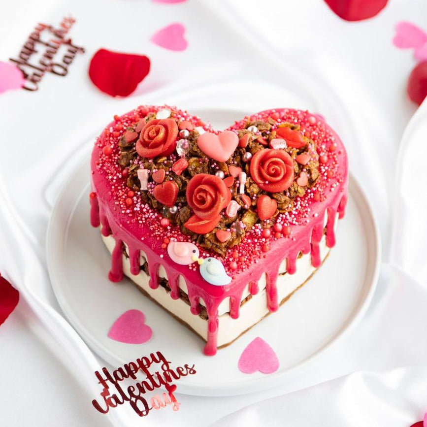 Gâteau en forme de cœur pour la Saint valentin